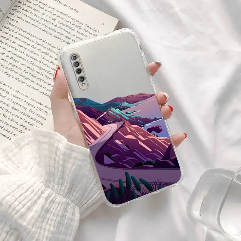 

Hand Painted Landscape Phone Case Transparent For Xiaomi Redmi K30 10T 10X 9 9A 8 8A 7 7A 6 K40 T S PRO 5G