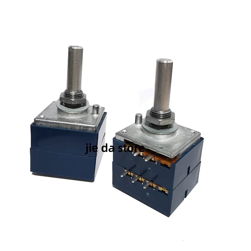 A10K 20K 50K 100K 250K 500K 25 мм вал ALPS RK27 потенциометр громкости Dual10 ~ 500KX2 шлицевый японский