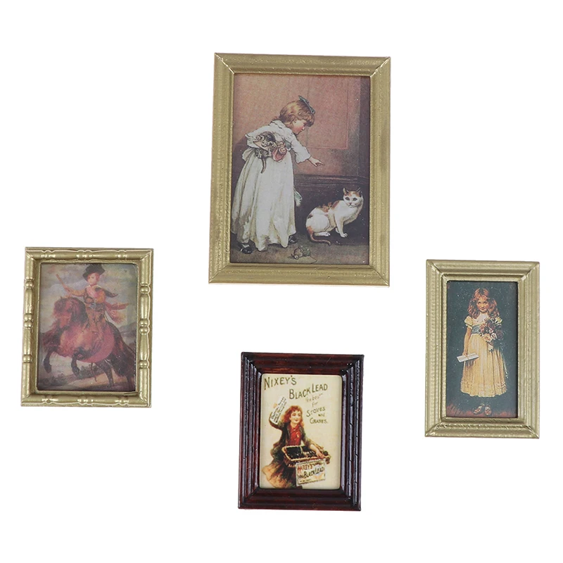 

2020 New 1:12 Dollhouse Miniature Oil Accessories Painting Doll Houses Accessories Painting Decoration Dollhouse