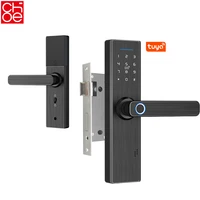 wifi tuya electronic door lock with app remotely password biometric fingerprint card key unlock security intelligent smart lock