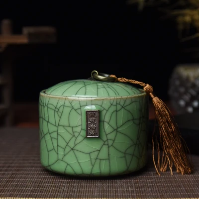 Герметичные чайные банки Longquan Celadon, упаковка для чая, портативная Чайная Коробка для путешествий, чайная банка, чайная баночка, резервуар для хранения - Цвет: Коричневый