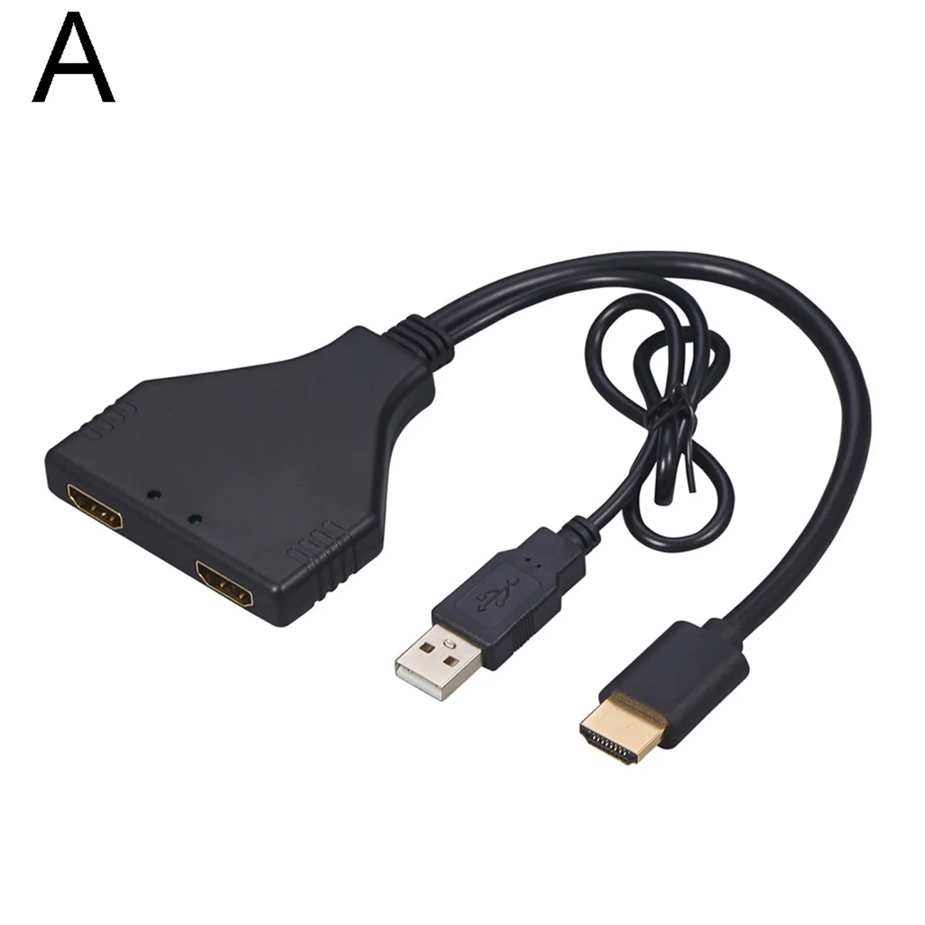 

4K HDMI-compatible Splitter 1 in 2 Out With USB Power Cable HDMI-compatible Adapter Converter Support 3D