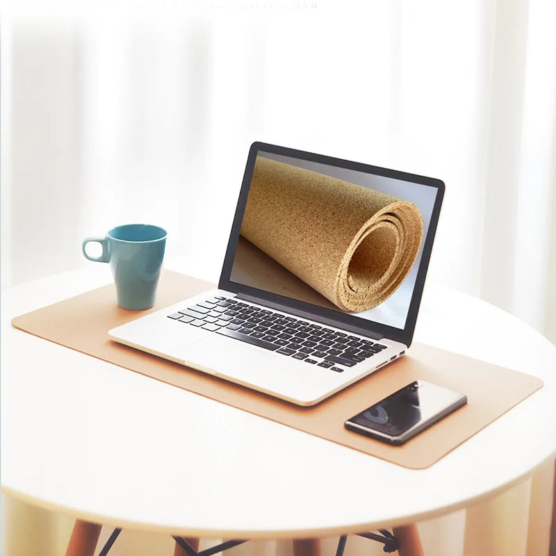 

Eco-Friendly Cork Double-Sided Office Desk Mat Mouse Pad Smooth Surface Soft Desk Protector for Office Home Gaming Mouse Pad