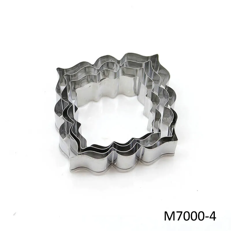 M7000-4 4 шт. в форме цветка, Свадебный декор для вечеринки, инструменты для украшения торта, формы для выпечки печенья, резак для торта, кухонные гаджеты - Цвет: M7000-4