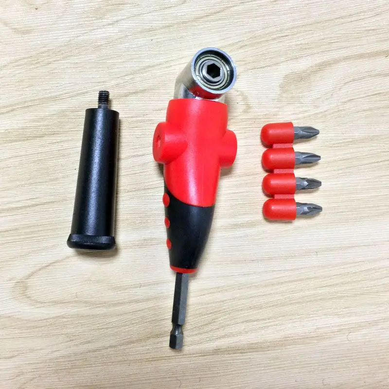 ABFU-1/4 inch Magnetic Angle Bit Driver Adapter Screwdriver Adjustable Thumb Flange Off-Set Power Head Drill + Phillips Bi | Инструменты