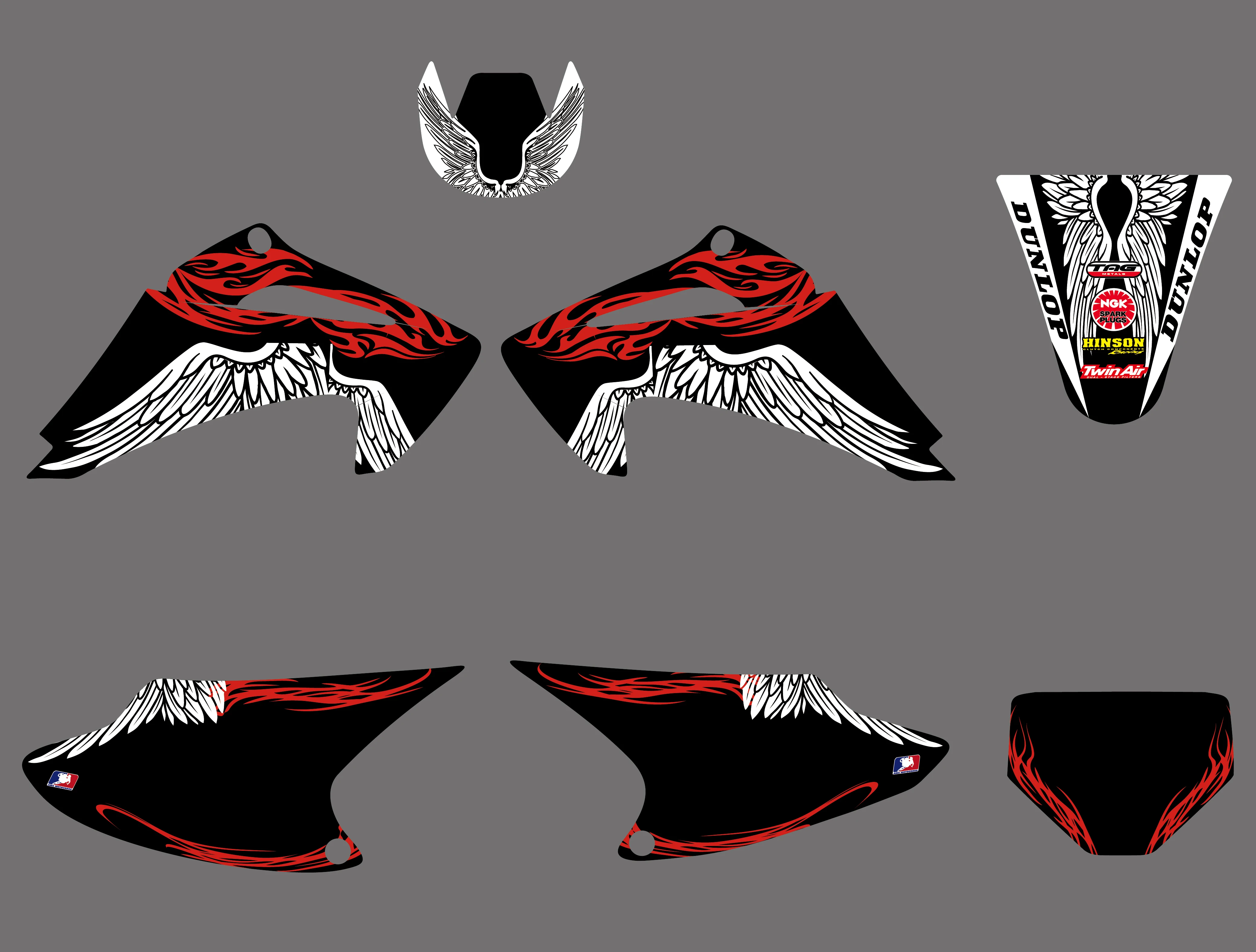 Команда Графический &amp Фон Наклейка на стену стикеры комплект для Honda CRF150 CRF230 CRF150F