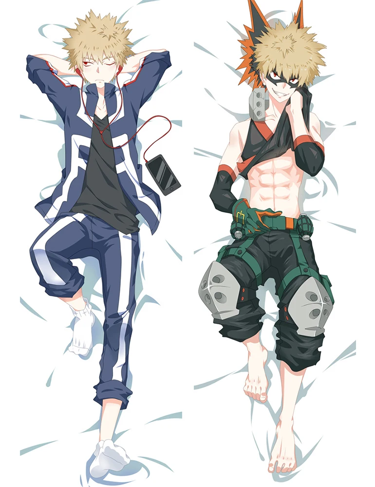 

Boku No My Hero Academia Bakugou Katsuki Cosplay Dakimakura Pillow Case Hugging Body Prop