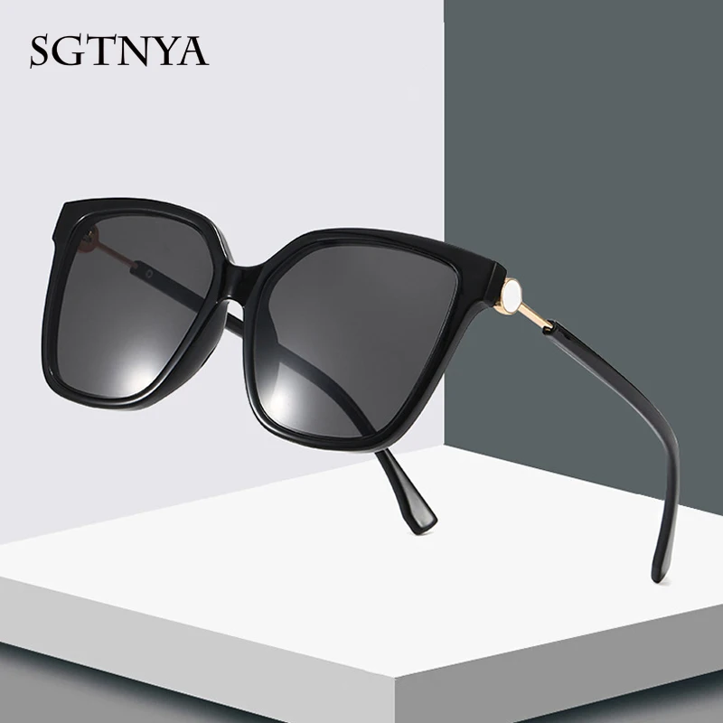 Европейские и американские модные солнцезащитные очки в большой оправе Женские