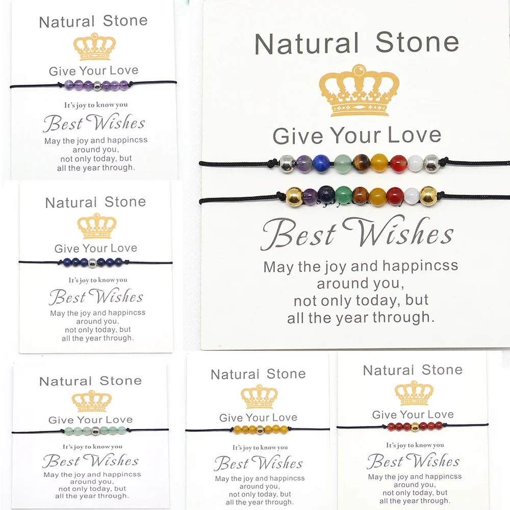 FFWFF Ручной Работы Регулируемый натуральный камень кристалл браслеты для женщин