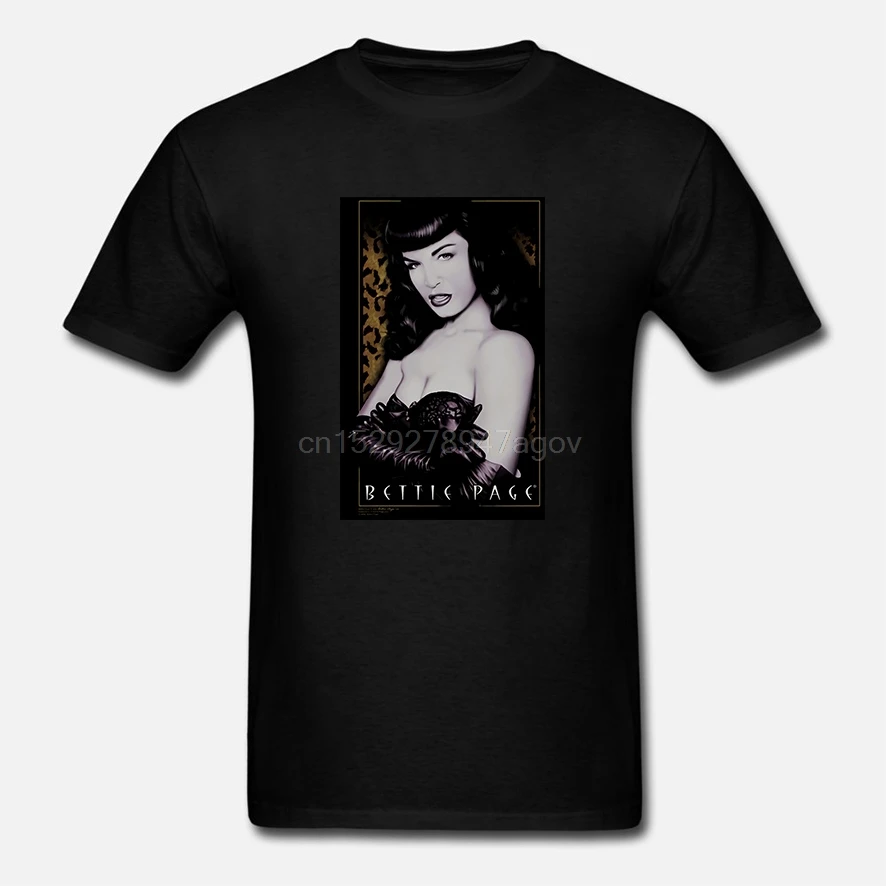Bettie Page Новый Гепард лицензированный взрослая футболка все размеры|Мужские