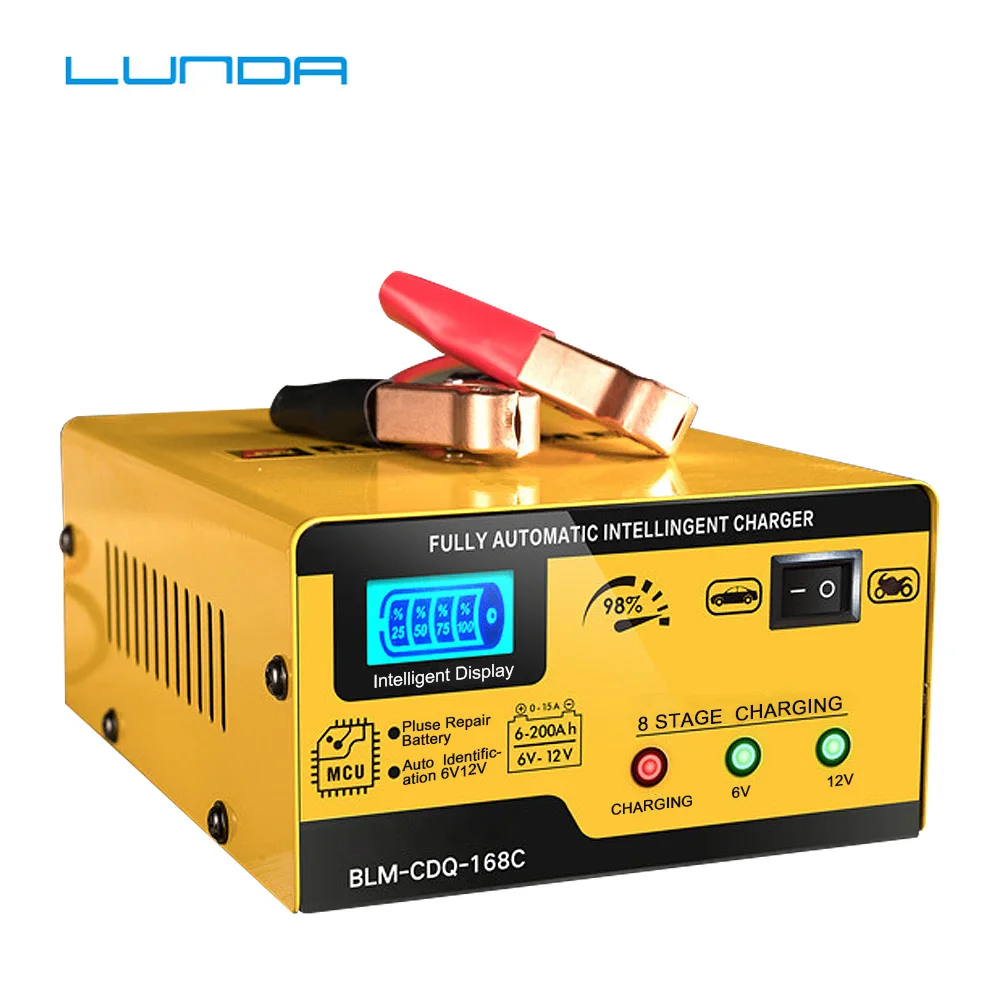 Зарядное устройство для автомобильного аккумулятора 6 в 12 В 15 А AGM|ЗУ