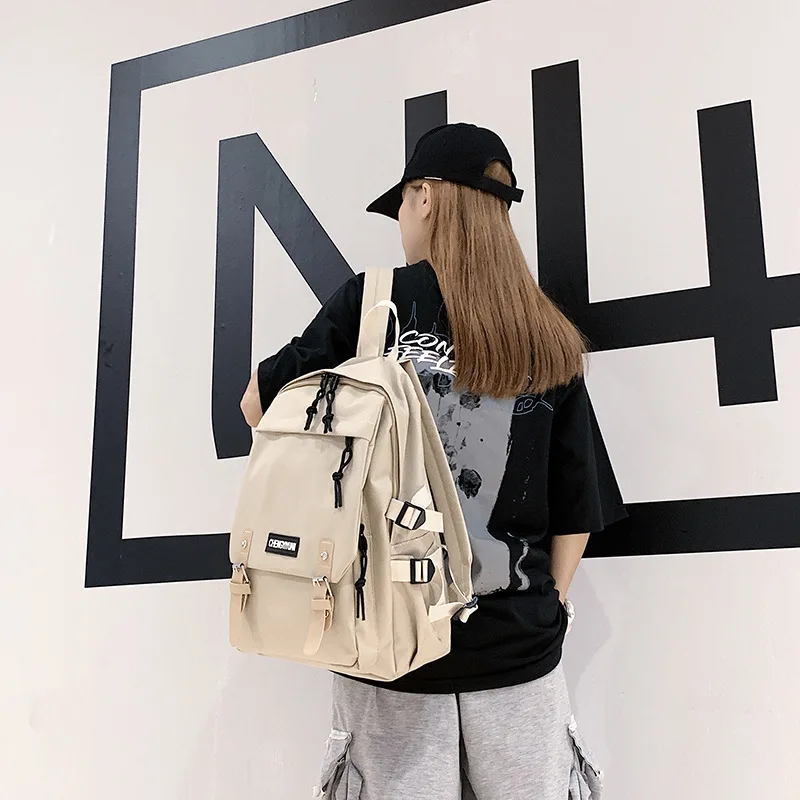 

Korean female high school backpack, popular middle school backpack, large capacity trend men's backpack, backpack.