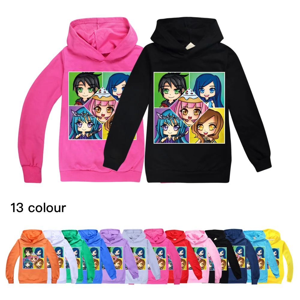 Girls Shirt Funneh and The Krew Pink T-Shirt Its Funneh T Shirt Kids Clothes Girls 8 To 12 Cotton Boys Fall Hooded Tops Teenage