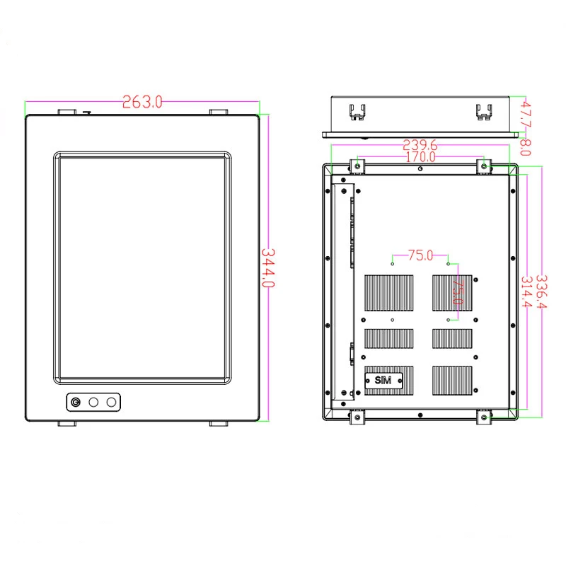 Хорошее качество 3 5-дюймовый мультисенсорный экран безвентиляторный