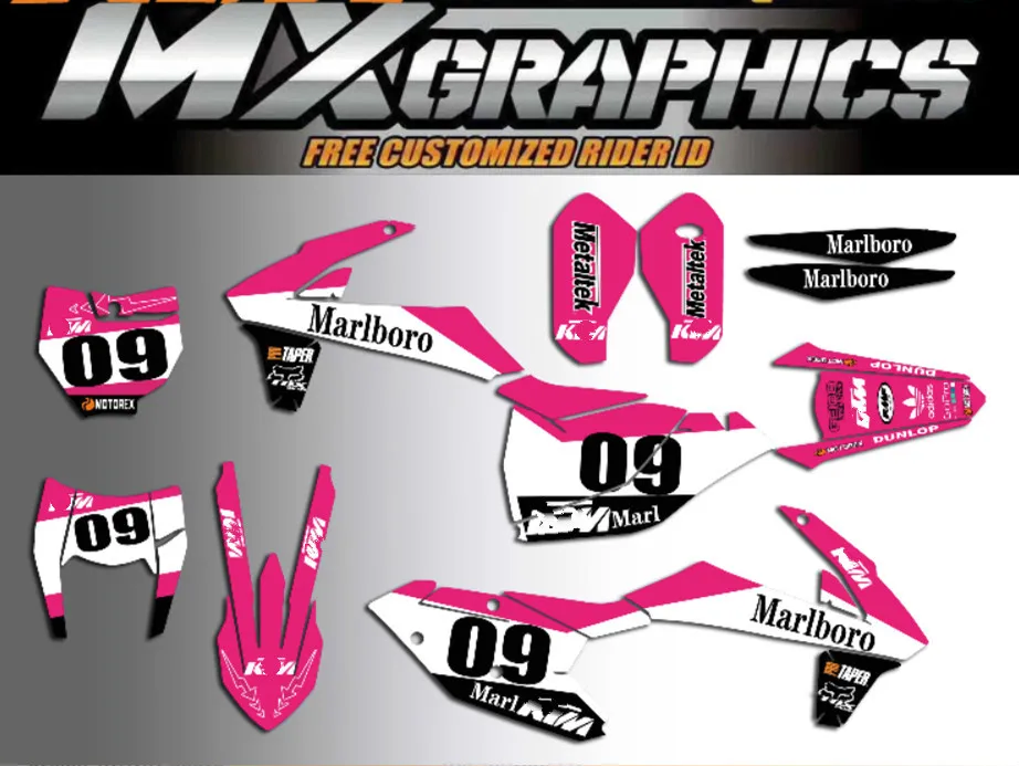 Мотоцикл Графический фон Наклейка для KTM 125 250 300 350 450 SX SXF XC XCF EXC EXCF XCW