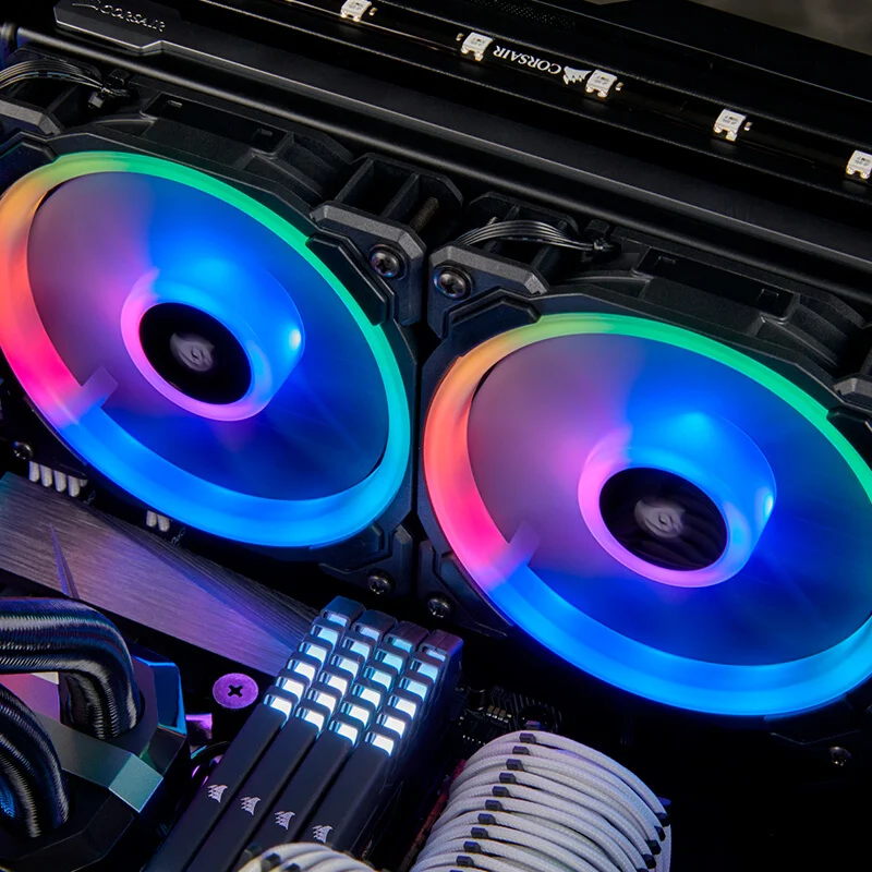 Corsair LL Series LL120 LL140 RGB двойная световая петля LED PWM один вентилятор упаковка 3