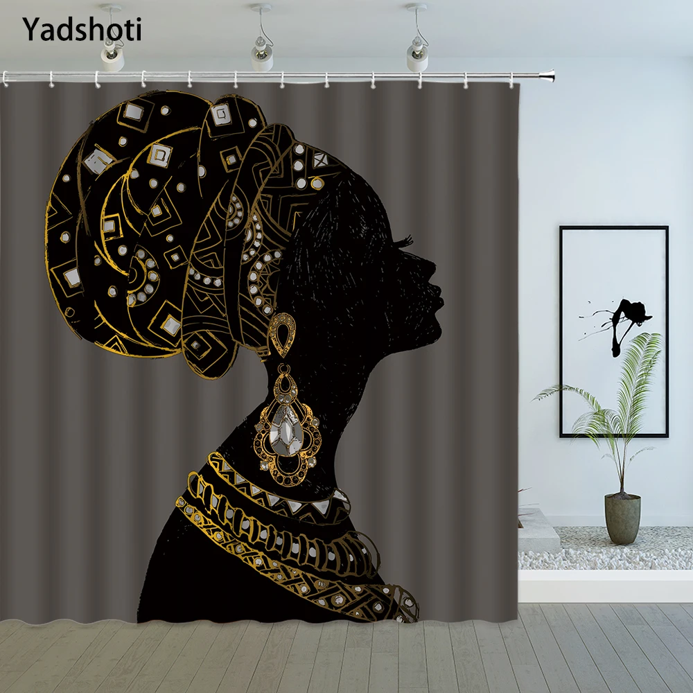 Американские женские шторы для душа с абстрактным африканским узором декор