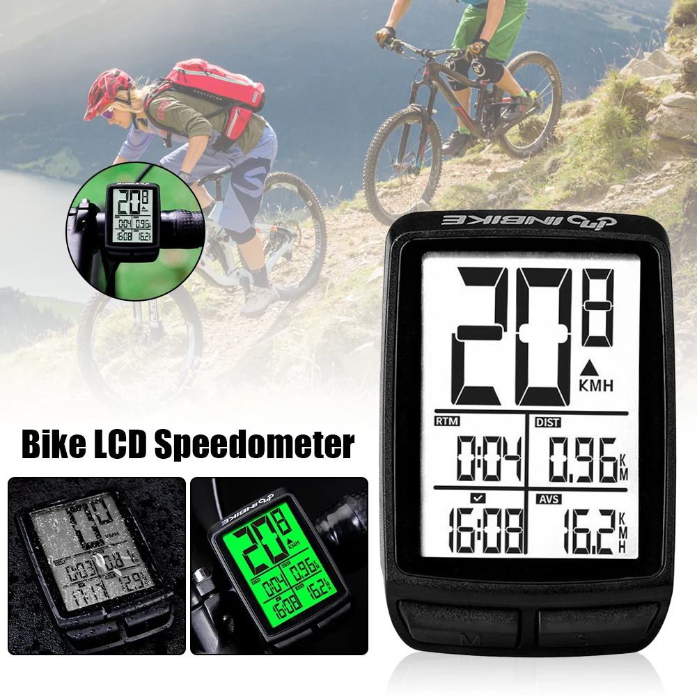 

Bike LCD Computer Odometer Speedometer With Backlight Monitor Bikes' Speed Distance And Riding Time Cycling Speed Counter