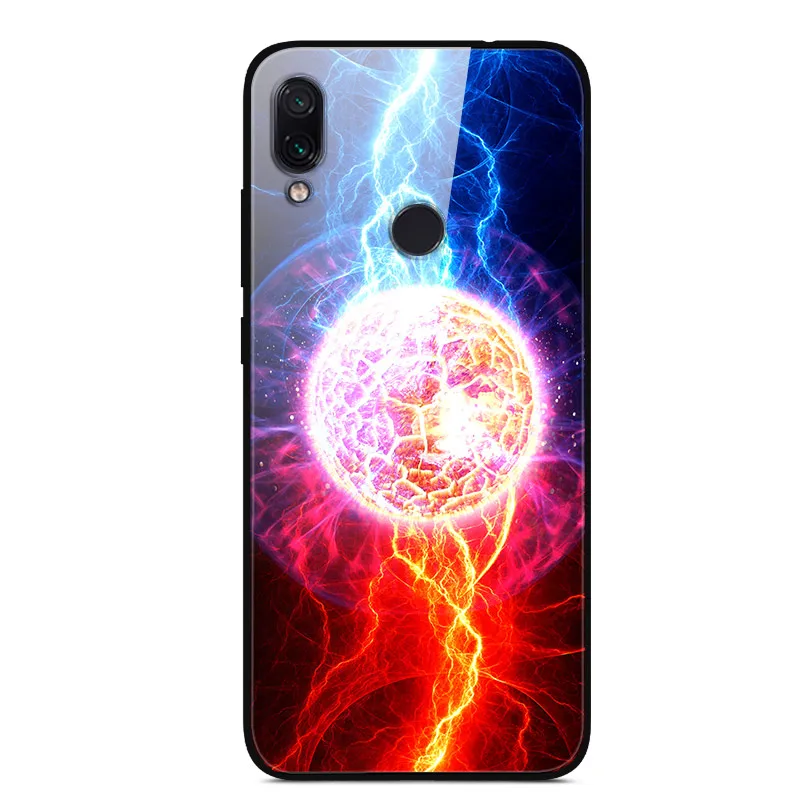 26 Для Xiaomi Redmi 7 Чехол из закаленного стекла твердая задняя крышка для Xiaomi Redmi Note 7 чехлы для телефонов силикон бампер Coque на Redmi7 Note7 - Цвет: 26