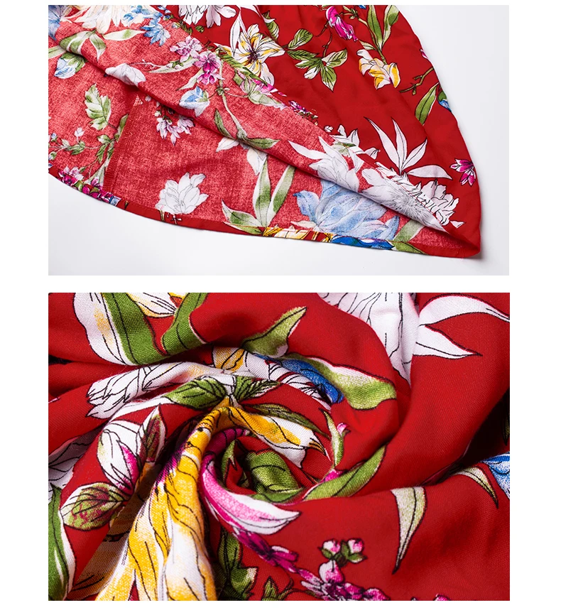 

Women's Wear Spring / Summer 2020 Bohemian V-neck Print Bandage Short Sleeve Mid Length Dress