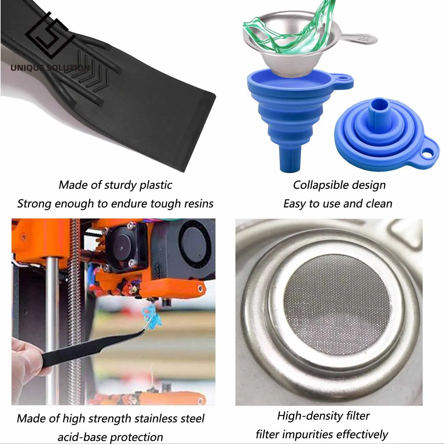 Запчасти для 3D-принтера Photon DLP силиконовая воронка металлический фильтр УФ-смолы