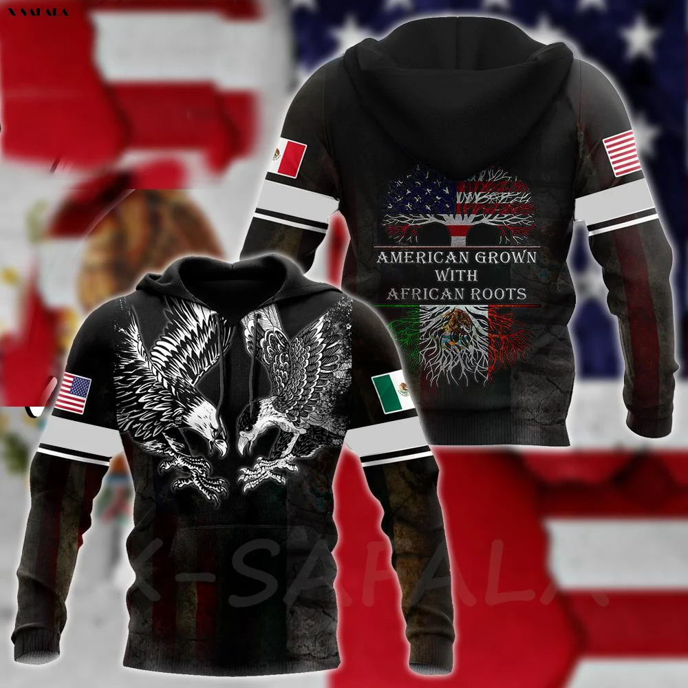 Худи мексиканский американский Орел татуировки ацтекские с 3D принтом Мужской