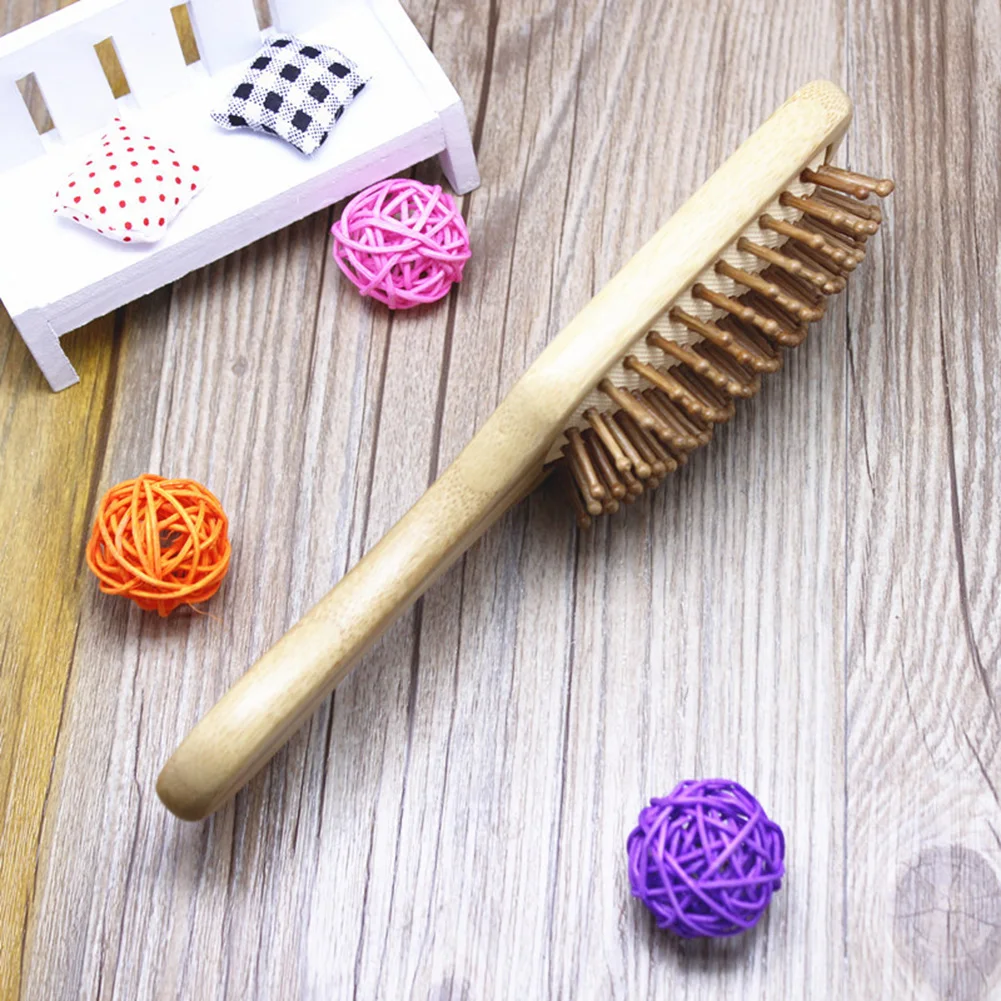 

Detangling Hair Health Natural Static-free Comb Pin Scalp Massage Bamboo Portable Brush