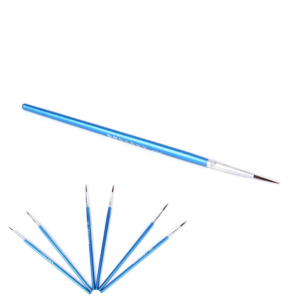 Fine Hand-painted Thin Hook Line Pen Blue Baton Drawing Art Pen Paint Brush Art Supplies Nylon Brush Painting Pen 10pcs/set