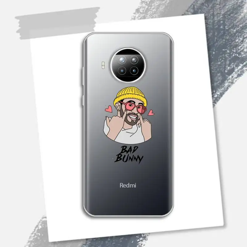 

Yo Perreo Sola Bad Bunny Phone Case Transparent for xiaomi redmi note 8 9 9s 11 10t lite pro