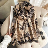 winter wraps cashmere scarf women warm shawl print thick pashmina soft blanket 2021 new bufanda 18065cm travel stoles echarpe