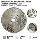 SHDIATOOL 1 шт M14 нить алмазный отрезной диск с электролитическим покрытием и шлифовальный диск Мрамор одной стороны лезвие с покрытием камень, Алмаз колеса