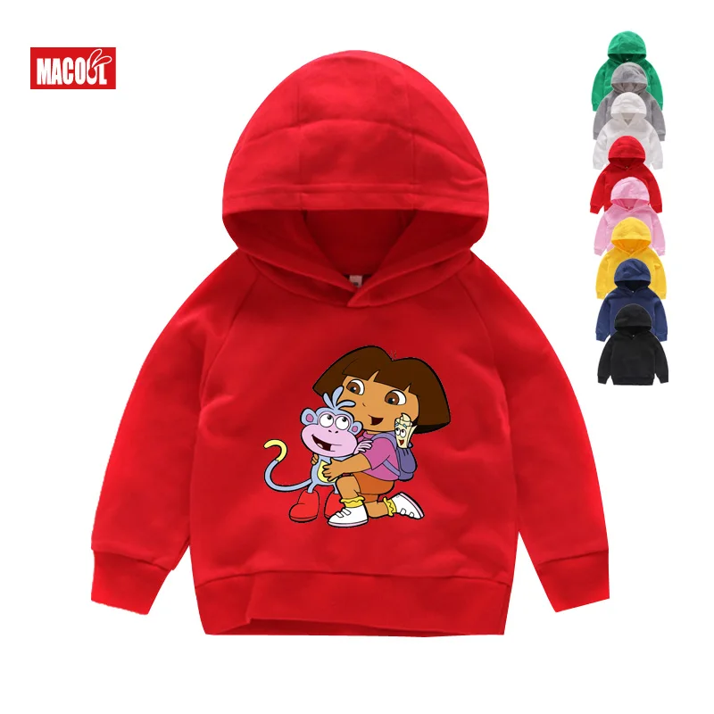 

Girls Hoodies Cotton Kids Sweatshirts Baby Pure Funny White Toddler Girl Clothing Autumn Long Sleeves t shirt spring coat cute