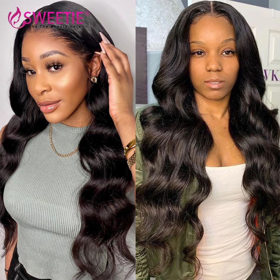 

Sweetie 180 Density 13x1 T Part Lace Wig Glueless Body Wave Lace Wigs 26 28 Inch Transparent Lace Remy Human Hair Wig For Women