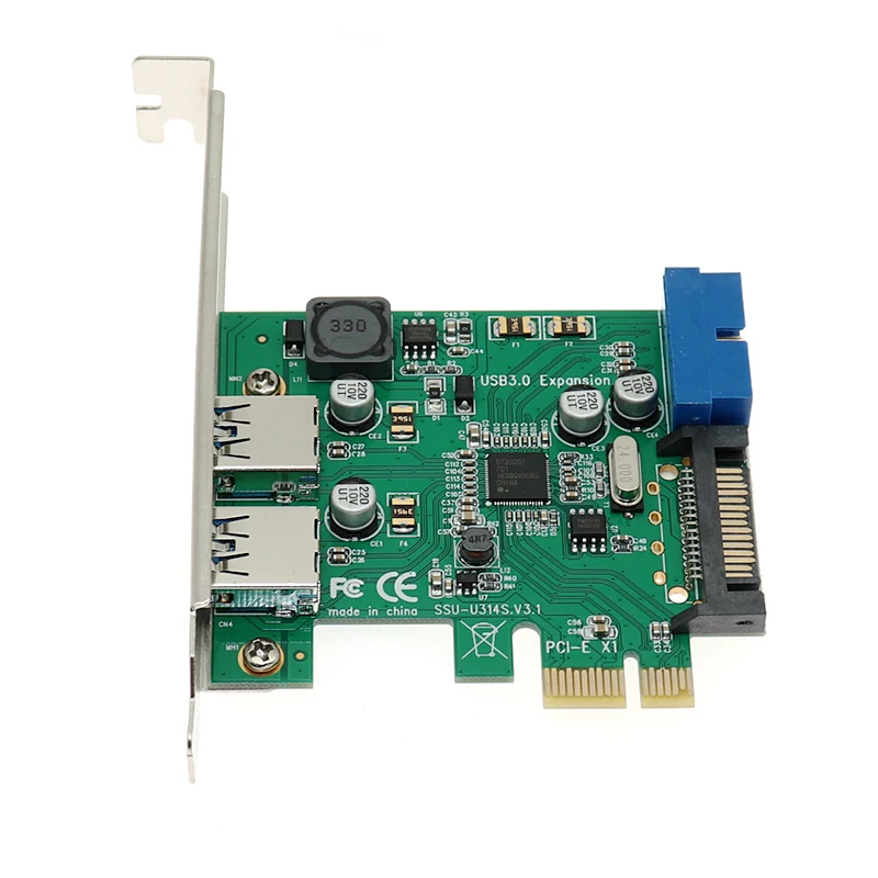 USB 3 0 pci express 19-pin 20 P pin адаптер 2 порта к PCI-e контроллер USB3.0 PCI e PCIe конвертер карта |