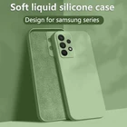 Жидкий силиконовый чехол для Samsung Galaxy A72 A71 A52 A51 A50 A42 A32 A30s A22 A20 A12 A11 A02, мягкий защитный чехол из ТПУ с защитой от падения