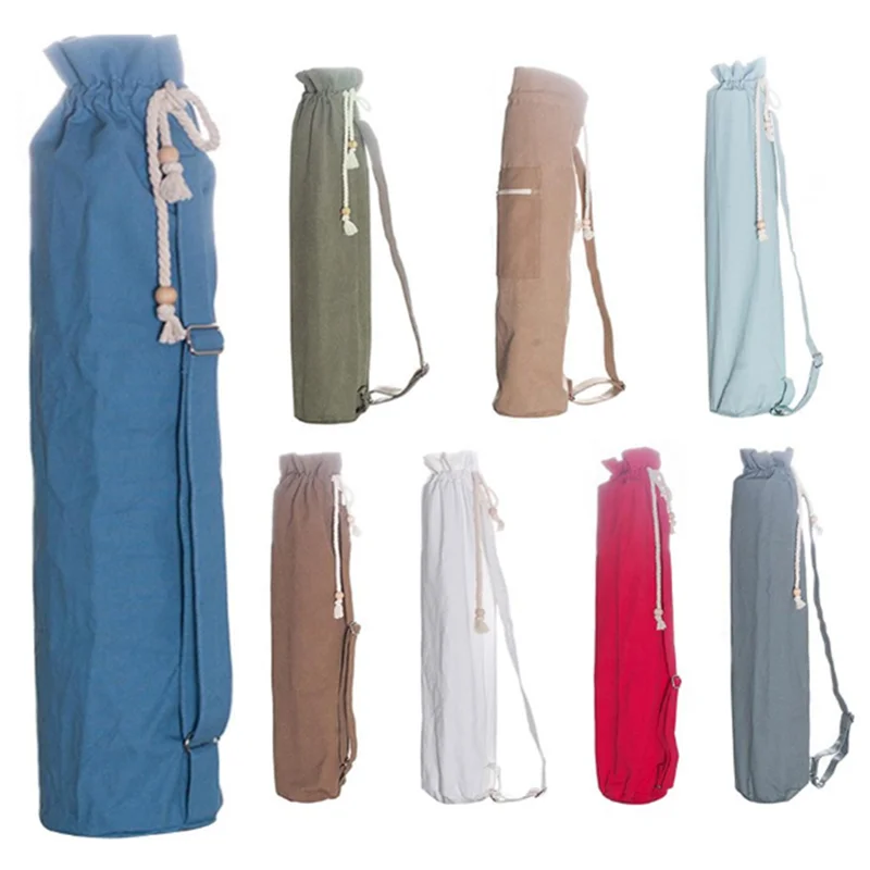 Холщовый Коврик для йоги Портативная сумка рюкзак пилатеса коврик с плечевым