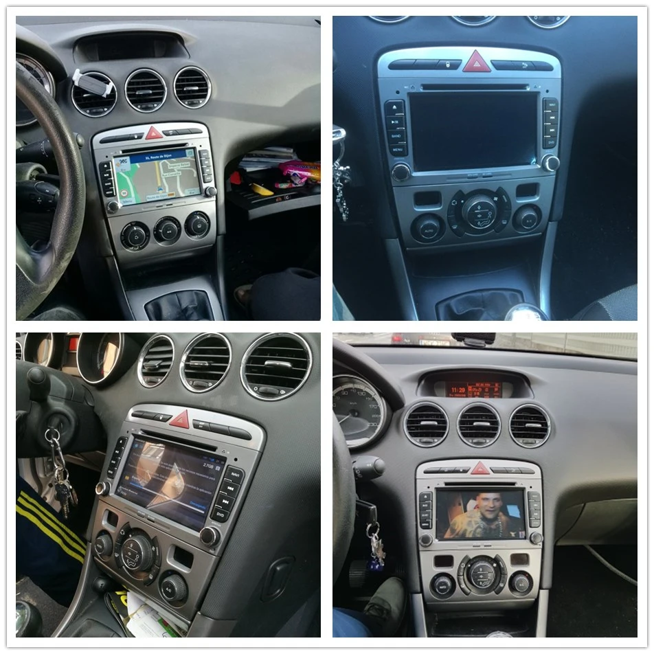 NaviFly 2 Din 2G+ 32G Android 9,1 автомобильный dvd мультимедийный плеер для PEUGEOT 308 2007-2013408 2011- gps РАДИО wifi BT головное устройство