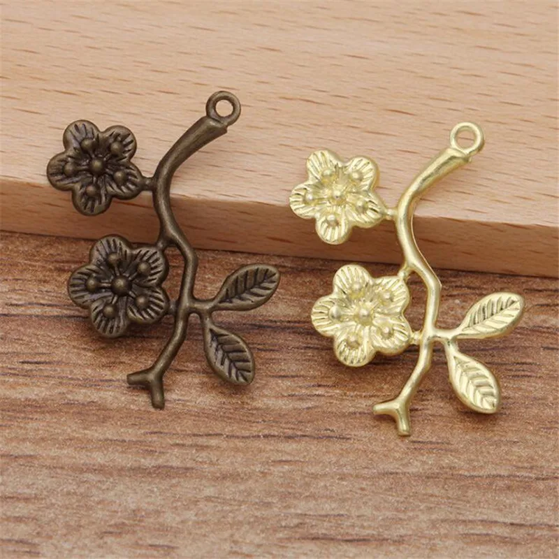 

SIXTY TOWFISH 20 Pieces DIY Jewelry Accessories 29mm Handmade Materials Charms Brass Flower Filigree Flower Slice