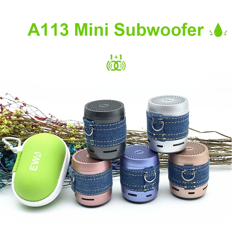 

EWA Bluetooth Speaker Computer Speakers Wireless Super Mini Cowboy Metal Bass Subwoofer for Support TF Card Music Column