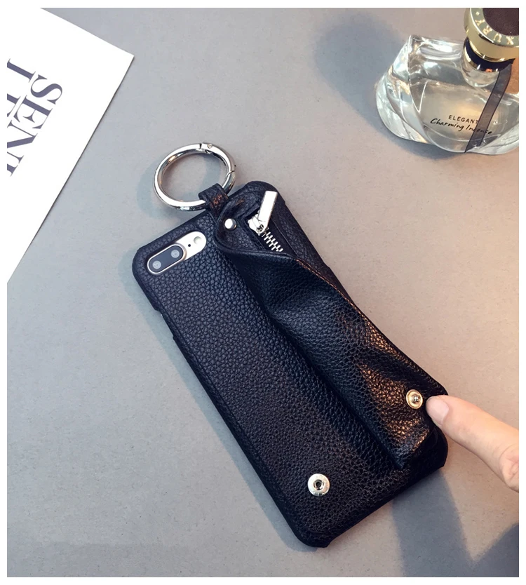 Чехол для iPhone 11 Pro Max роскошный кожаный кошелек на молнии Сумочка с подставкой