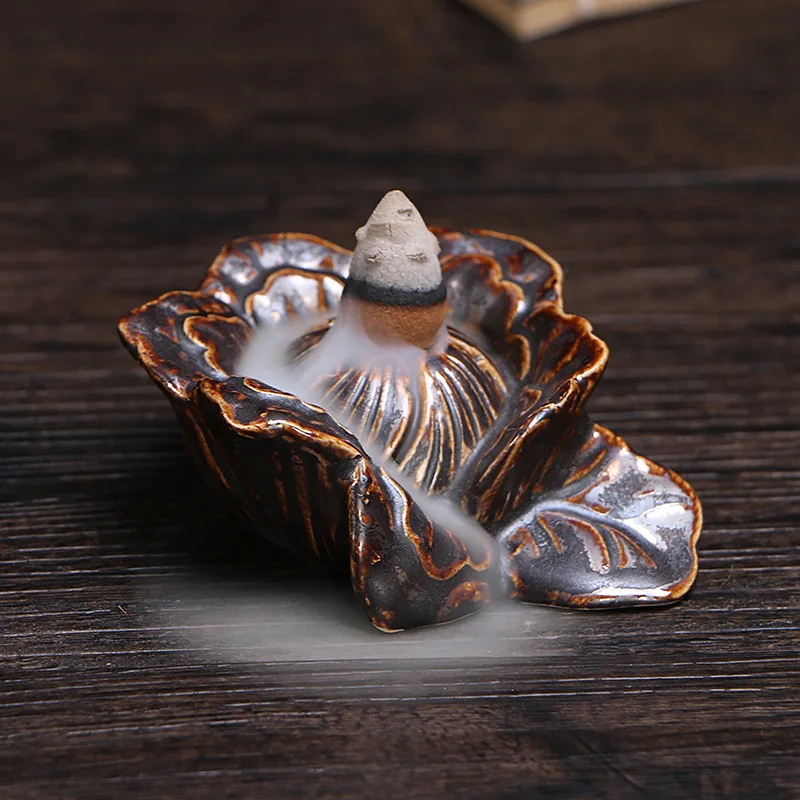 Благовония или горелки креативный домашний декор горелка-Лотос керамическая