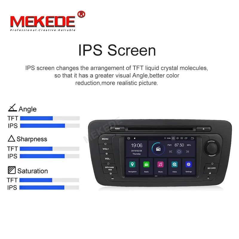 MEKEDE ips экран DSP 4+ 64G Автомобильный dvd-плеер радио для сиденья Ibiza 2009 2010 2011 2012 2013 автомобильный стерео gps навигация wifi BT