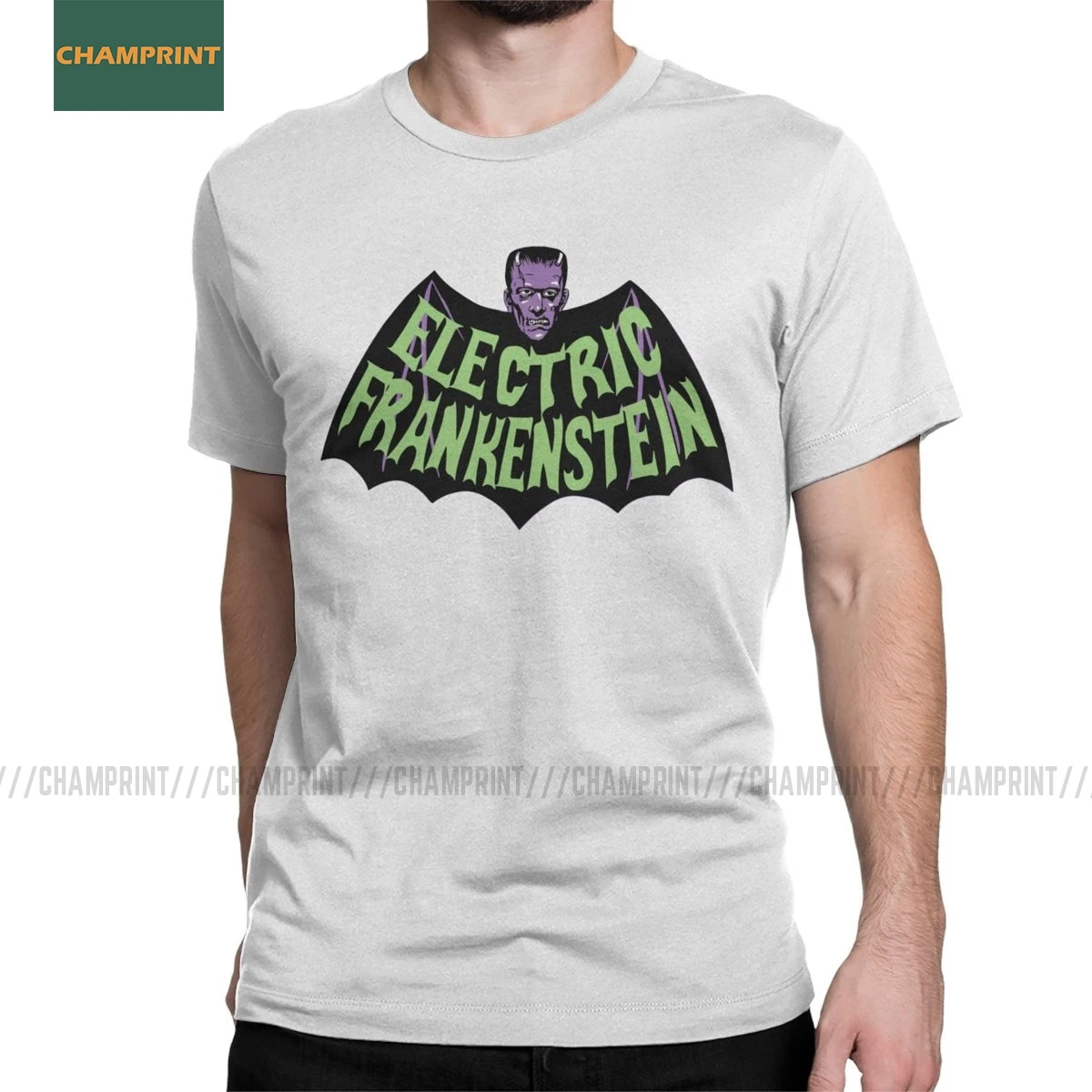 

Футболка EF Bat Frankenstein, мужские футболки из чистого хлопка, монстр, Классическая, Хэллоуин, карлоф, Дракула, ужас, футболка с коротким рукавом
