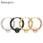 Маленькие разноцветные Круглые серьги-кольца, сделай сам, из бисера, Золотые серьги-кольца, Изготовление круглых шариков, подвески для женщин, аксессуары в стиле панк