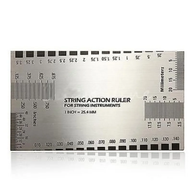 

Stainless Steel Guitar Accessories String Specification Pillow Scale Measuring Ruler for Guitar Bass Electric 90*50mm 2