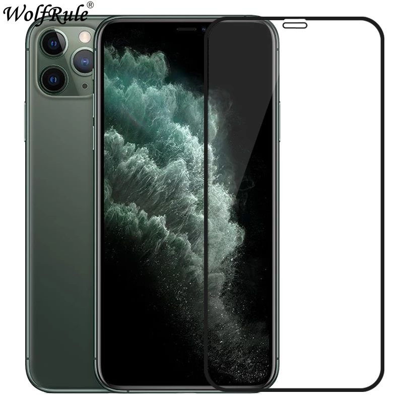 2 piezas de vidrio templado para iphone 11 Pro vidrio completo Protector de pantalla de pegamento para iphone 11 Pro vidrio de tel&eacute;fono para iphone 11 Pro-0