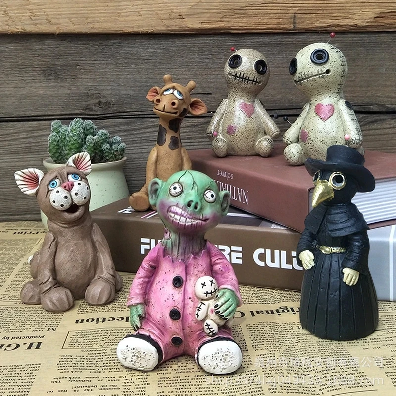 

Кукла-статуя, Миниатюрный Настольный реквизит, скульптура зомби, декоративная статуэтка, креативный портрет, украшения, подарки
