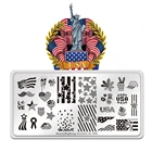 Пластина для стемпинга ногтей Beautybigbang с изображением флага США, звезд, узоров для маникюра, маникюрный шаблон инструмент для трафаретов