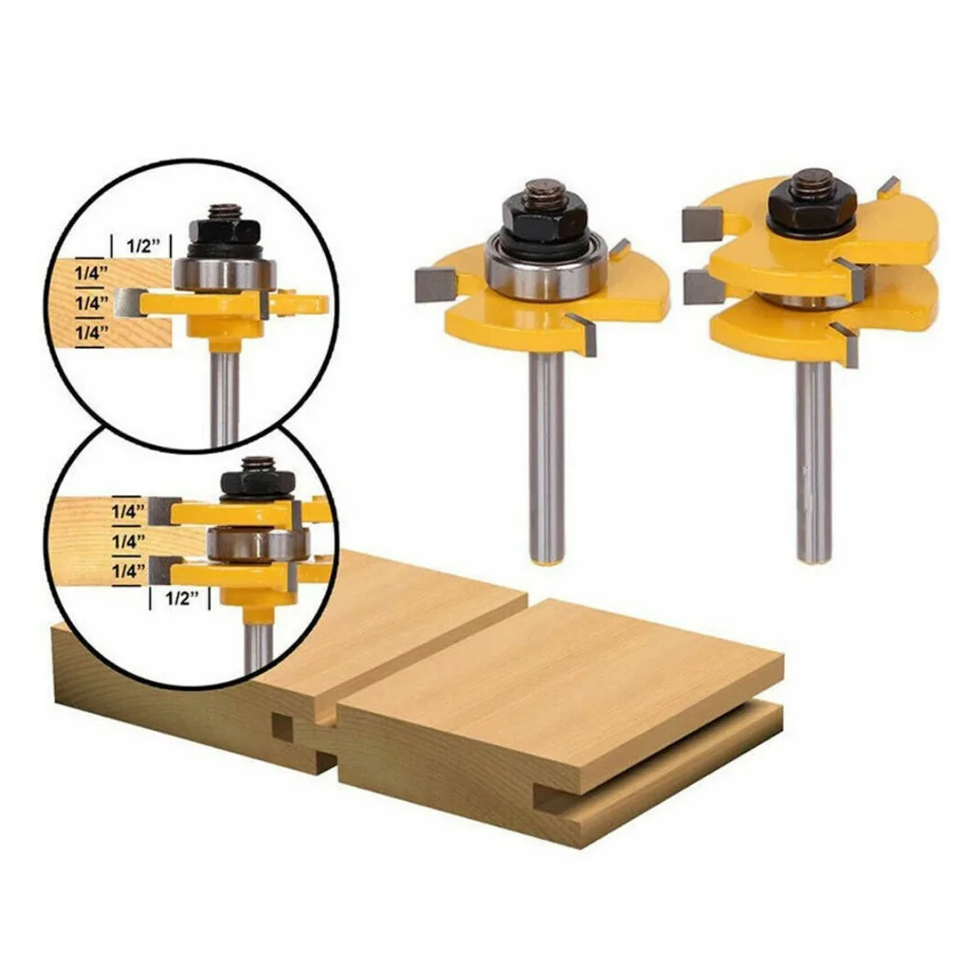 2 шт. Т образная Концевая фреза с хвостовиком 1/4 дюйма|Фреза| |