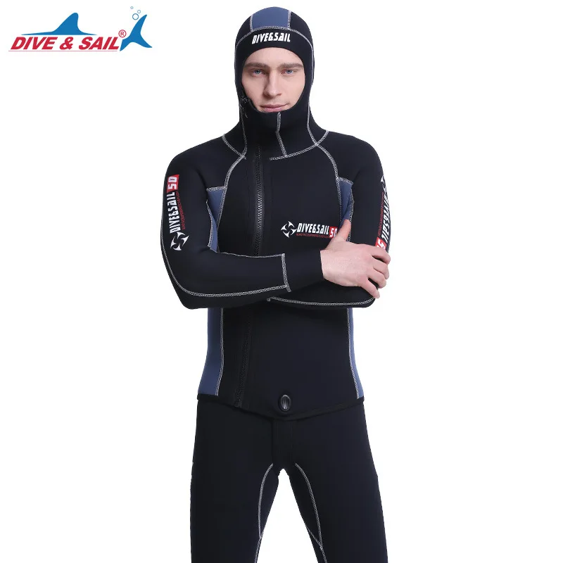 Гидрокостюм для дайвинга 5 мм из 2 предметов неопреновый костюм подводного